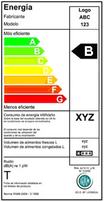 Etiqueta de Eficiencia Energetica en Refrigeradores y  Congeladores  